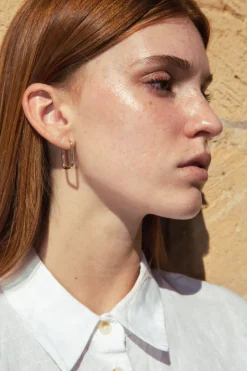 Rectangular Earrings Gold<JOIA Shop