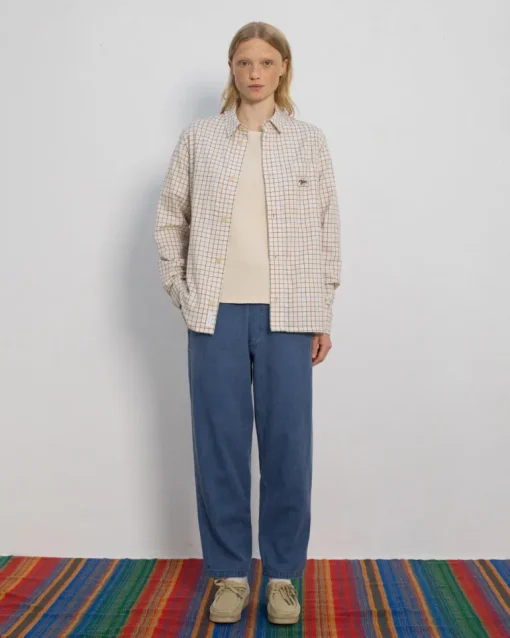Recycled Denim Wide Unisex Pant Blue<Rotholz Outlet