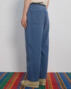 Recycled Denim Wide Unisex Pant Blue<Rotholz Outlet