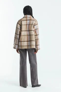 Reizei Jacket Fog Violet Tulip Check<Kings Of Indigo Clearance