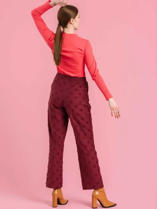Renata Long Sleeve Top Coral Pink Ribbi<Aarrelabel Store