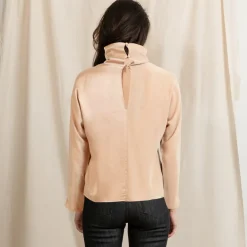 Revolution Cowl Neck Silk Blouse Pink<Studio Heijne Hot