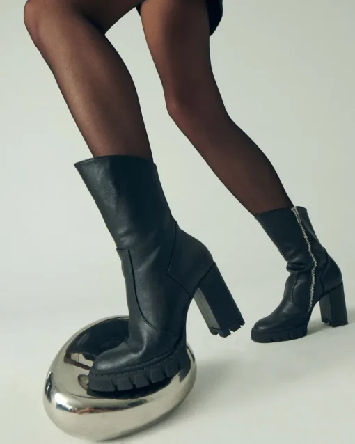 Ritual Ankle Boots Vegea Grape Leather Black<Bohema Hot