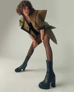 Ritual Ankle Boots Vegea Grape Leather Black<Bohema Hot