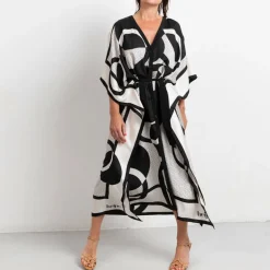 Riviera Pitkä Silkkimekko Scarf Print<Studio Heijne Online