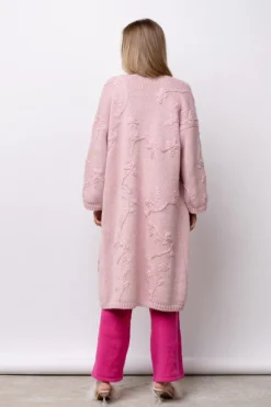 Rosa Pitkä Neuletakki Vaaleanpunainen<ÄRNI BLUM Online