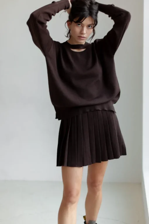 Rotondo Merino Jumper Chocolate<Salanida Clearance