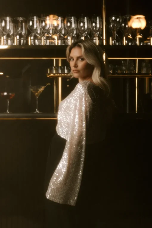 Rue Sequins Long Sleeve Top Champagne<GUAJA. Fashion
