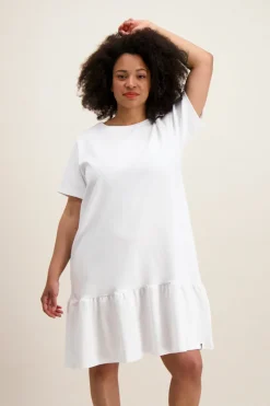 Ruffle T-Shirt Dress White<KAIKO New