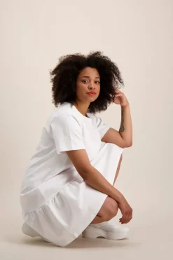 Ruffle T-Shirt Dress White<KAIKO New