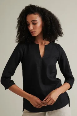 Rumar Linen Blouse Black<niinmun Flash Sale