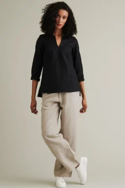 Rumar Linen Blouse Black<niinmun Flash Sale