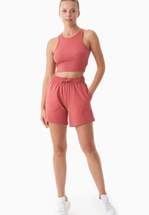 Sabbrina Light Organic Cotton Sweatshorts Red Wood<ORGANICATION New