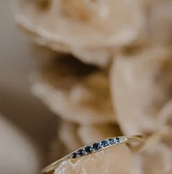 Saffier Kultasormus 14ct Kultaa<Ana Dyla Store