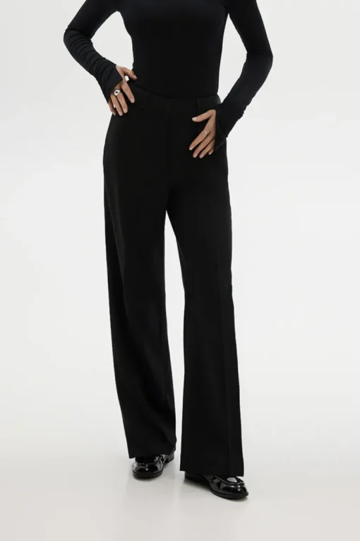 Lyocell Zip Trousers Black<Saint Body Cheap