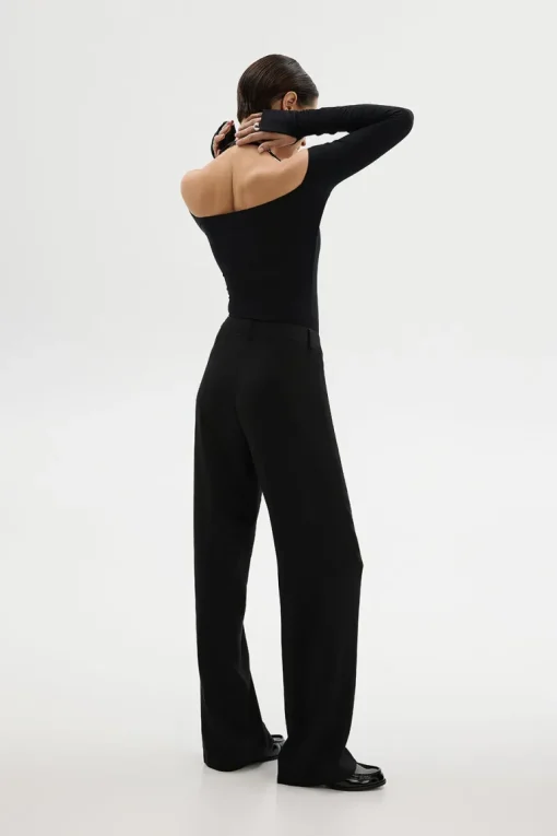Lyocell Zip Trousers Black<Saint Body Cheap