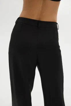 Lyocell Zip Trousers Black<Saint Body Cheap