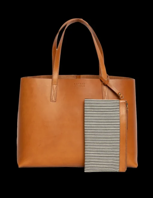 Sam Classic Leather Shopper Bag Cognac<O My Bag Best Sale