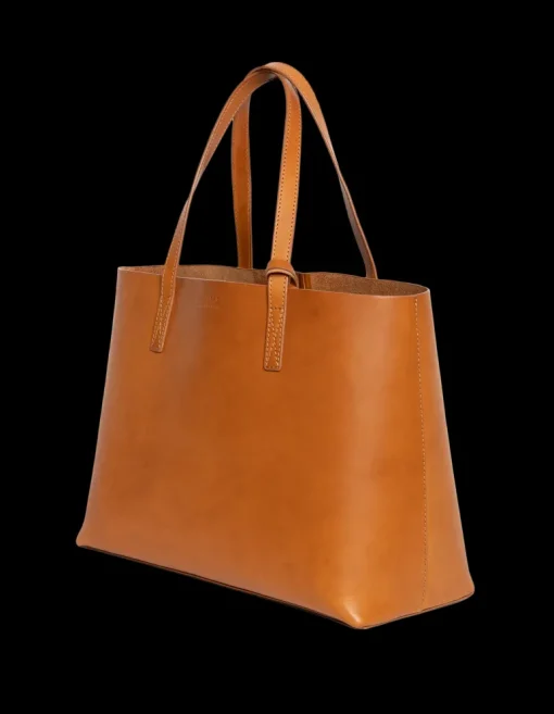 Sam Classic Leather Shopper Bag Cognac<O My Bag Best Sale