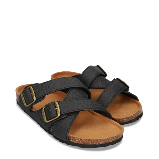 Samet Sandaalit Musta<NAE Vegan Shoes Fashion