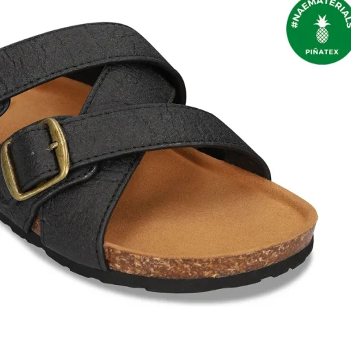 Samet Sandaalit Musta<NAE Vegan Shoes Fashion
