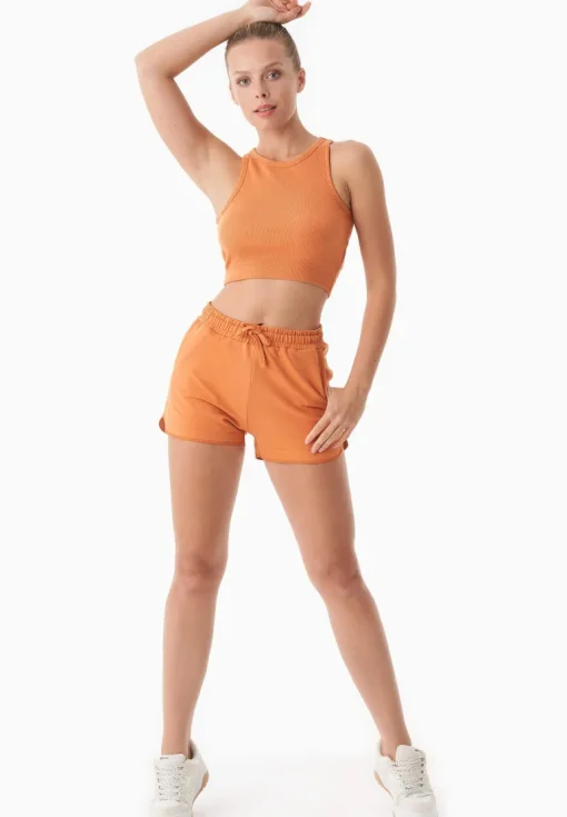 Sanndra Light Organic Cotton Sweatshorts Apricot Tan<ORGANICATION Shop