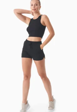 Sanndra Light Organic Cotton Sweatshorts Black<ORGANICATION Cheap