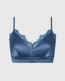 Satiininen Pitsibralette Murrettu Sininen<UNDERSTATEMENT Best