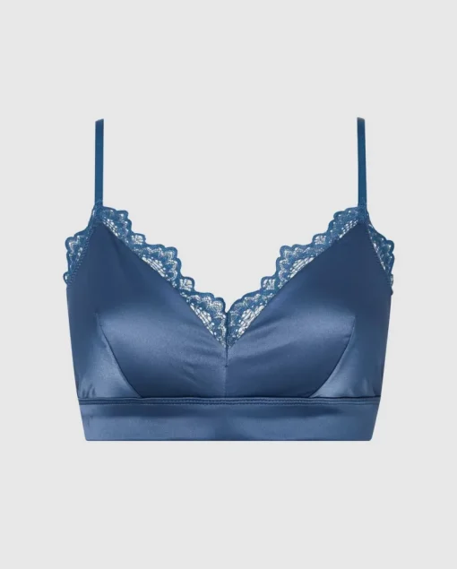Satiininen Pitsibralette Murrettu Sininen<UNDERSTATEMENT Best