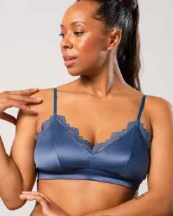 Satiininen Pitsibralette Murrettu Sininen<UNDERSTATEMENT Best