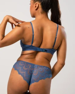 Satiininen Pitsibralette Murrettu Sininen<UNDERSTATEMENT Best