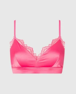 Satiini-Pitsi Bralette Bubblegum Pinkki<UNDERSTATEMENT Sale