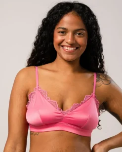 Satiini-Pitsi Bralette Bubblegum Pinkki<UNDERSTATEMENT Sale