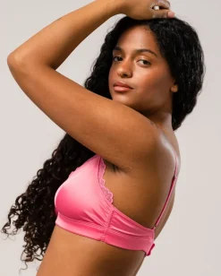 Satiini-Pitsi Bralette Bubblegum Pinkki<UNDERSTATEMENT Sale
