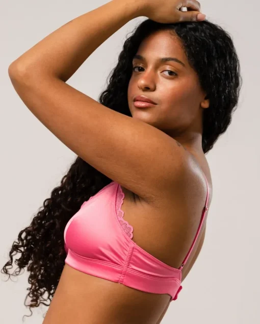 Satiini-Pitsi Bralette Bubblegum Pinkki<UNDERSTATEMENT Sale