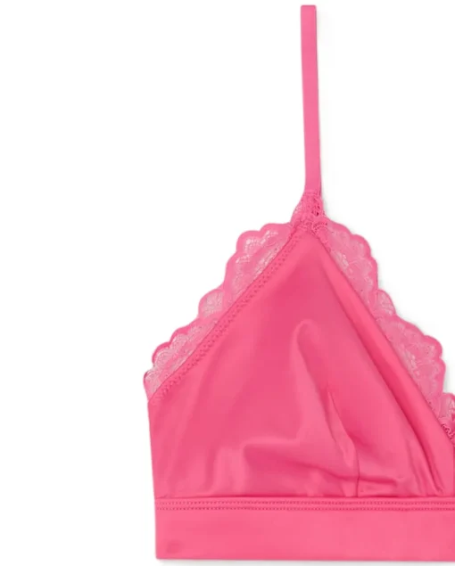 Satiini-Pitsi Bralette Bubblegum Pinkki<UNDERSTATEMENT Sale