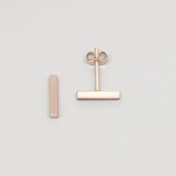 Satin Bar Stud Earrings<fejn jewelry Shop