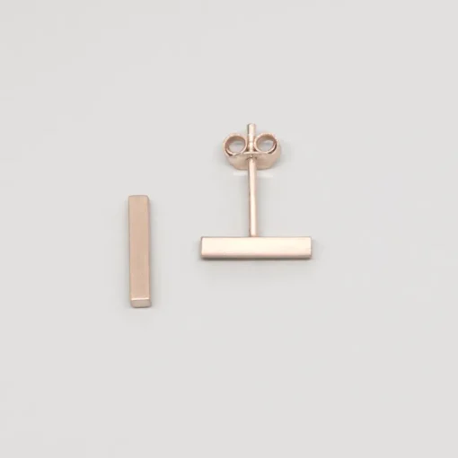 Satin Bar Stud Earrings<fejn jewelry Shop
