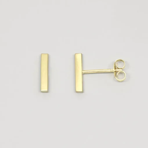 Satin Bar Stud Earrings<fejn jewelry Shop