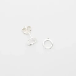 Satin Circle Nappikorvakorut<fejn jewelry Sale