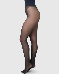 Selina Seam Tights Black<Swedish Stockings Store