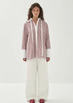 Sempe Red Stripes Shirt<ALOHAS Hot