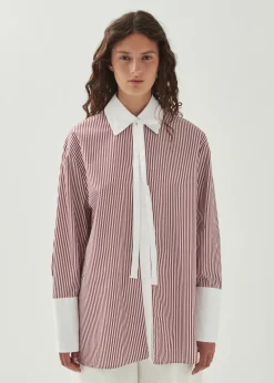 Sempe Red Stripes Shirt<ALOHAS Hot