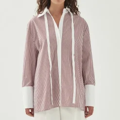 Sempe Red Stripes Shirt<ALOHAS Hot
