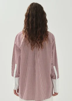 Sempe Red Stripes Shirt<ALOHAS Hot