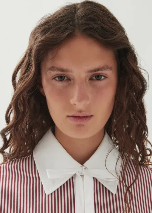 Sempe Red Stripes Shirt<ALOHAS Hot
