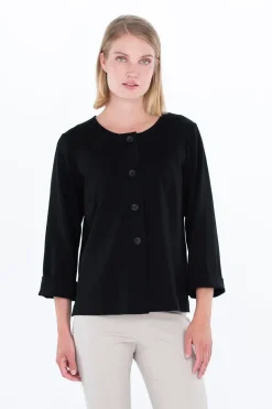 Serata Knit Jacket Black<FALLA FINLAND Clearance
