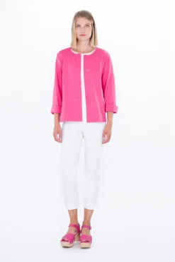 Serata Knit Jacket Pink<FALLA FINLAND Clearance