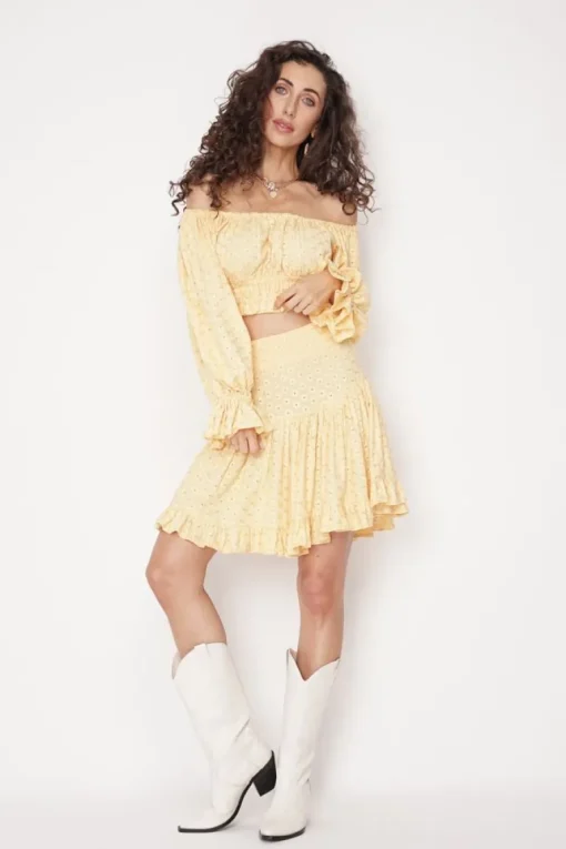 Serena Blouse Yellow<ANGELL Shop