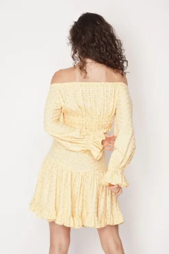 Serena Mini Skirt Yellow<ANGELL Clearance